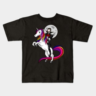 Vampire Riding Unicorn Kids T-Shirt